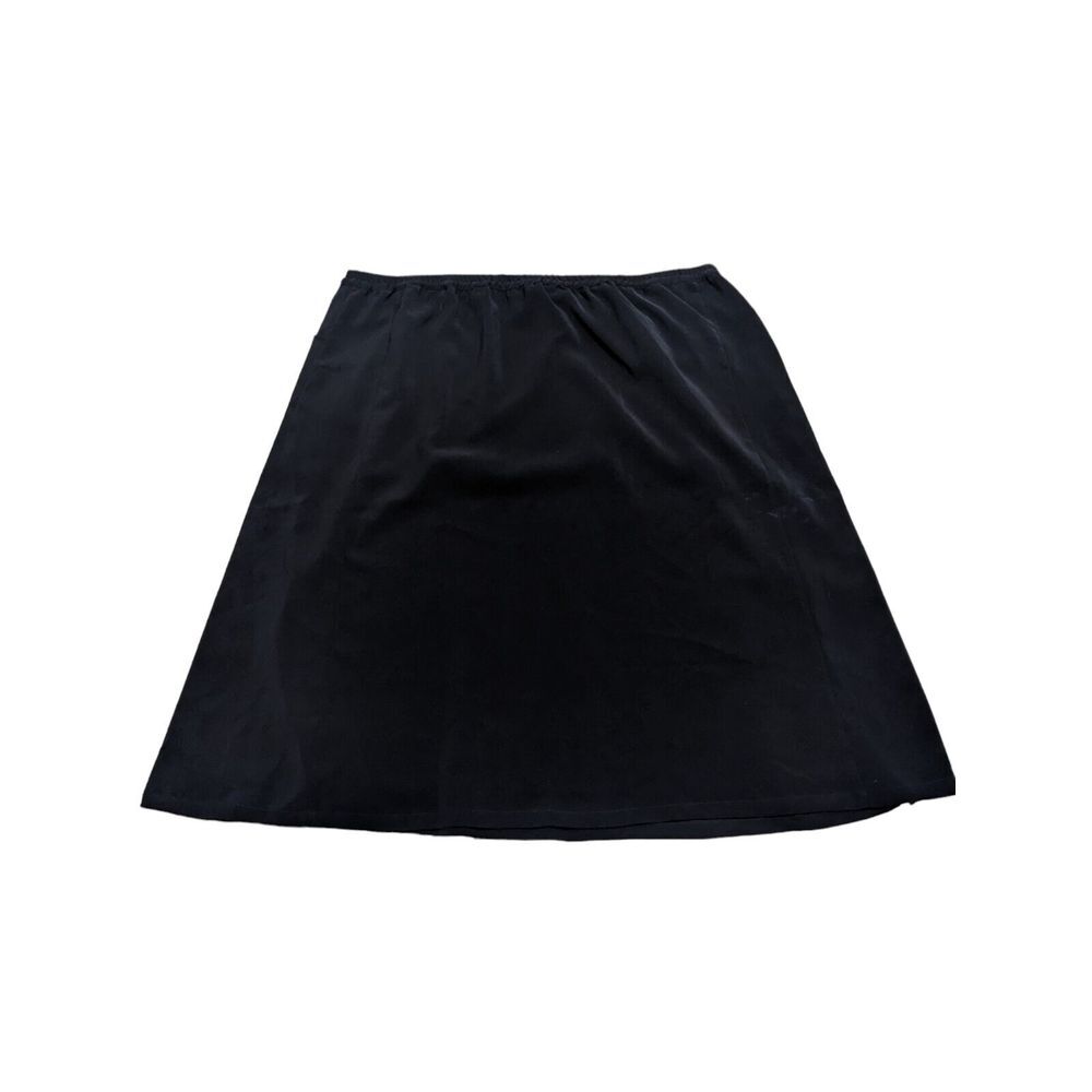 Ulla Popken 32/34 Black Skirt Elastic Waist Womens Plus‎ Size A Line Lined